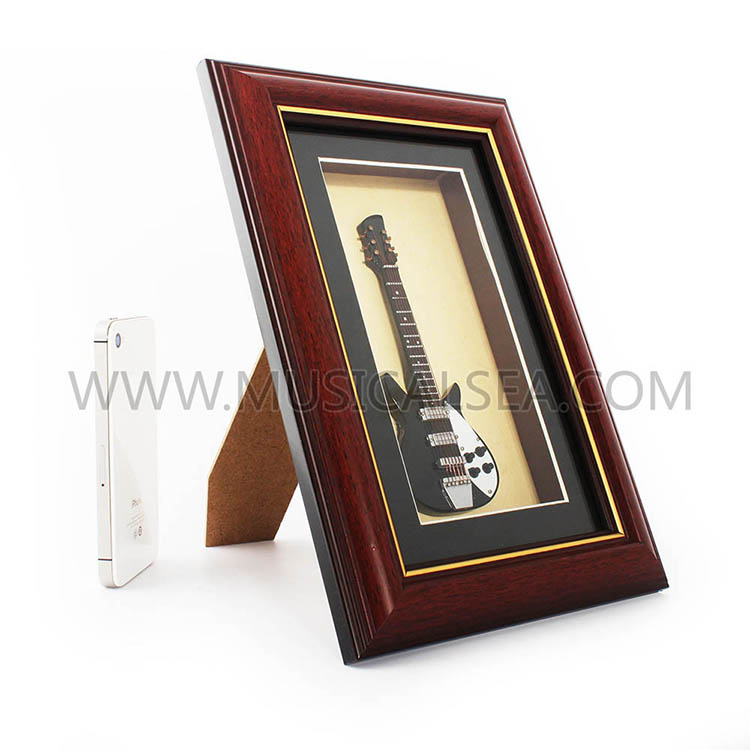 Mini guitar wall decoration frame and decorat
